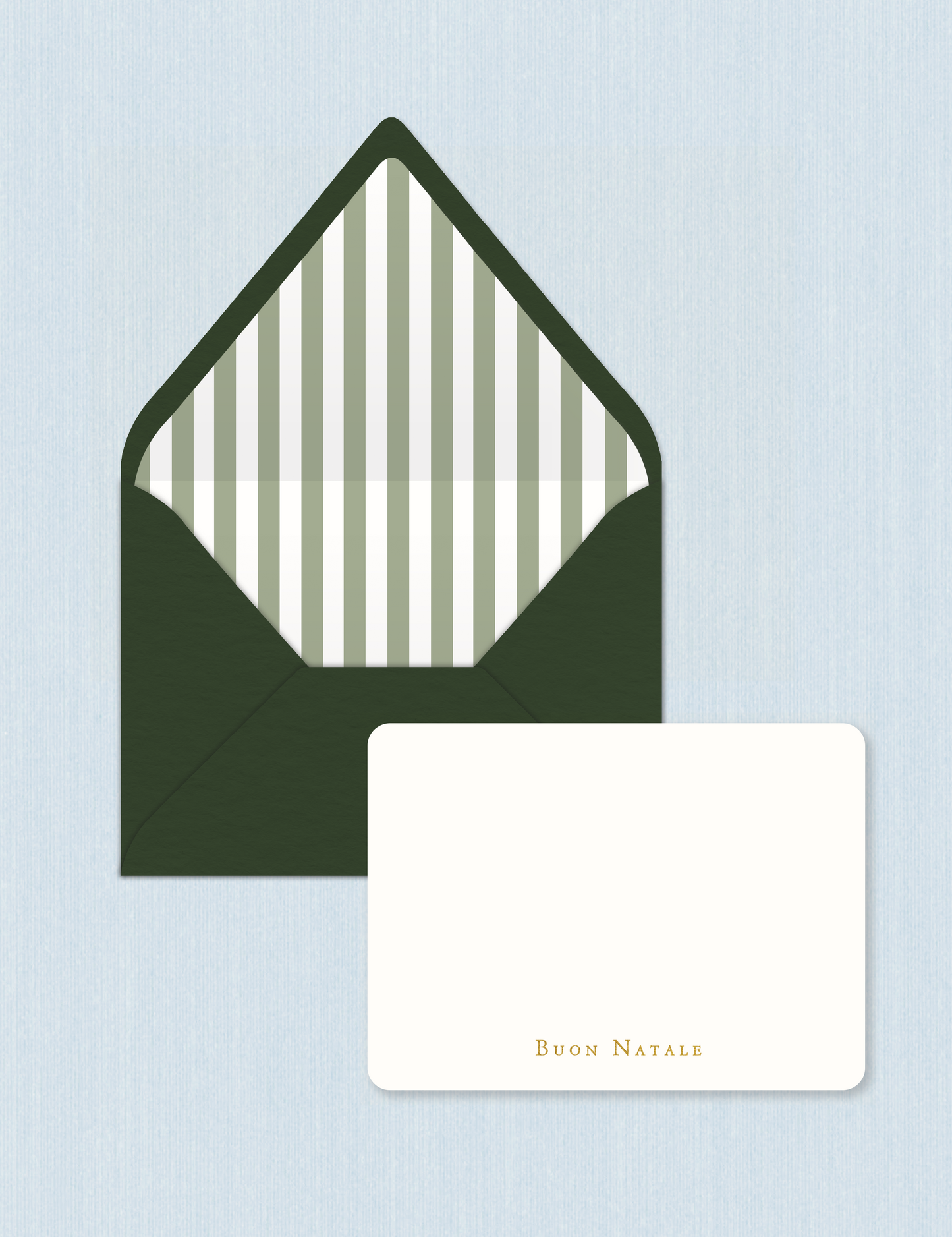 Green Stripes - Buon Natale Cards (Set da n.5)