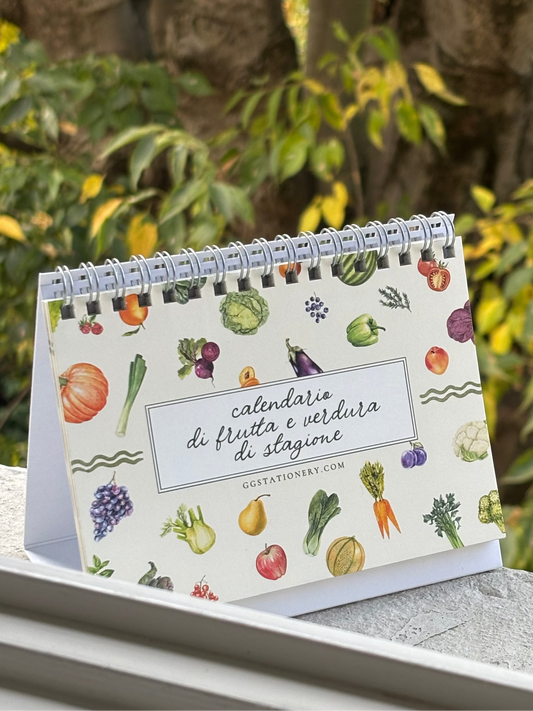 Calendario perpetuo di frutta e verdura di stagione (A6)