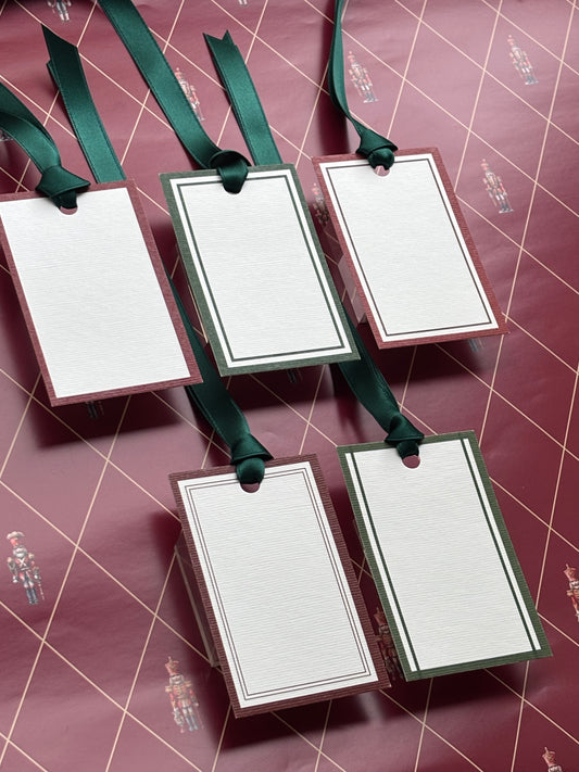 Gift Tags Red and Green borders (n.5)