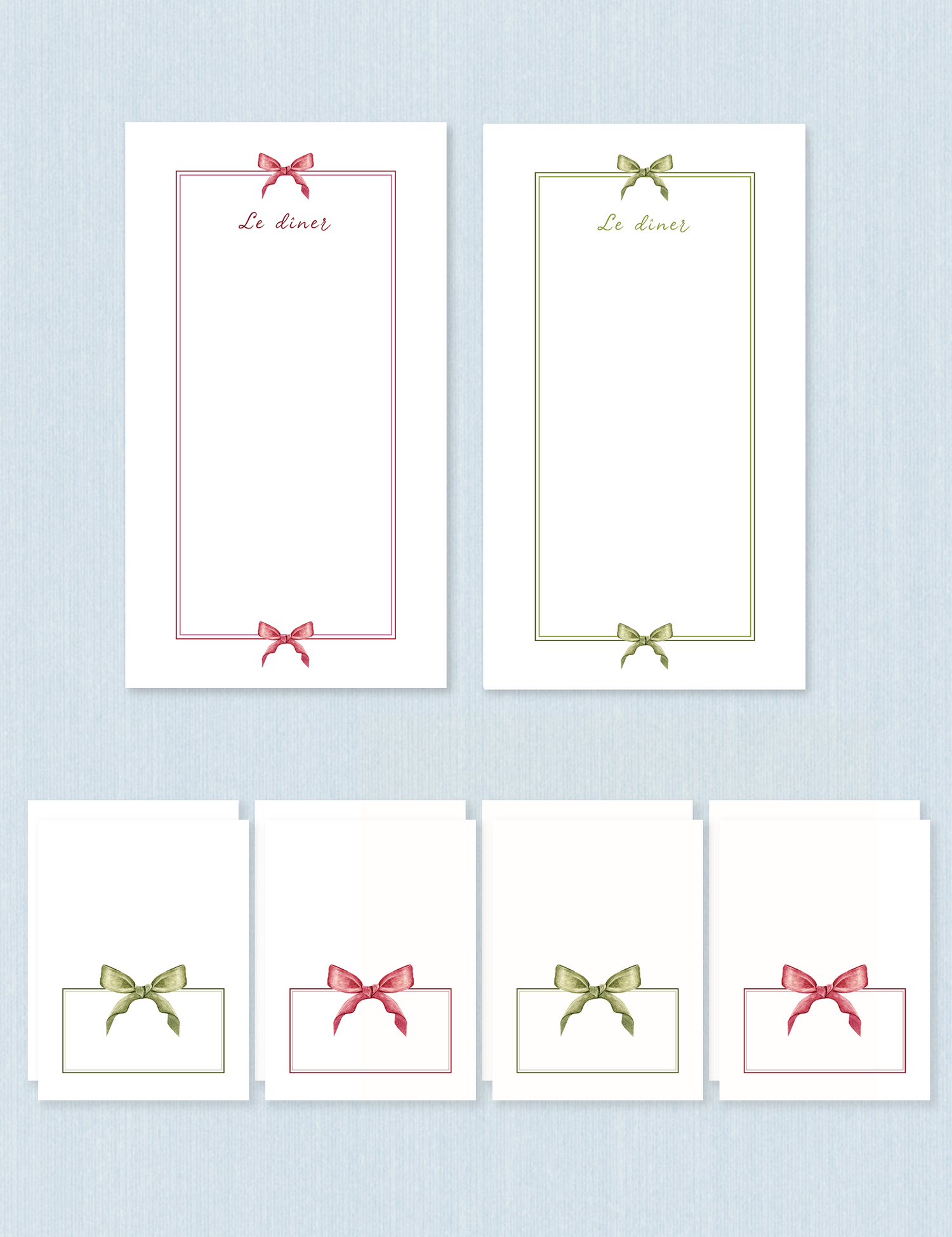 Place cards & Menus