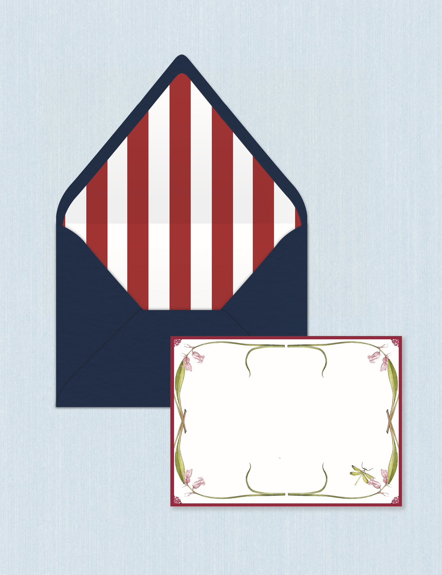 Cobalt Stripes - Flower Cards (Set da n.5)