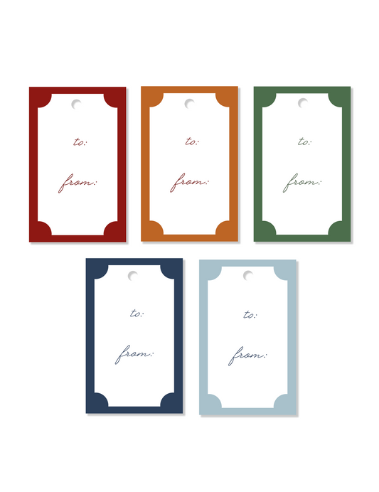 Gift Tags Christmas colors (n.5)