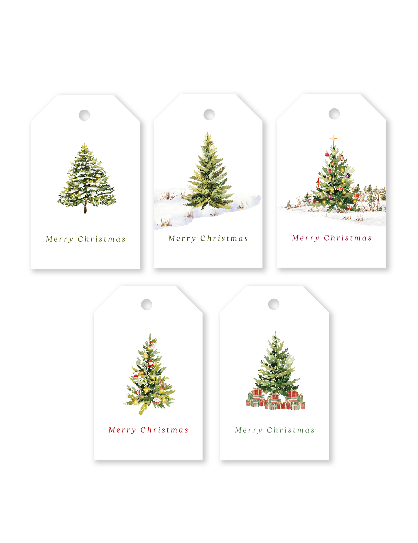 Gift Tags Christmas trees (n.5)