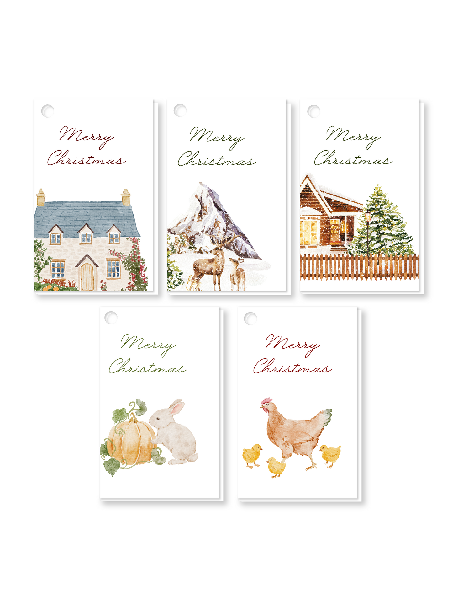 Gift Tags Folded Christmas (n.5)