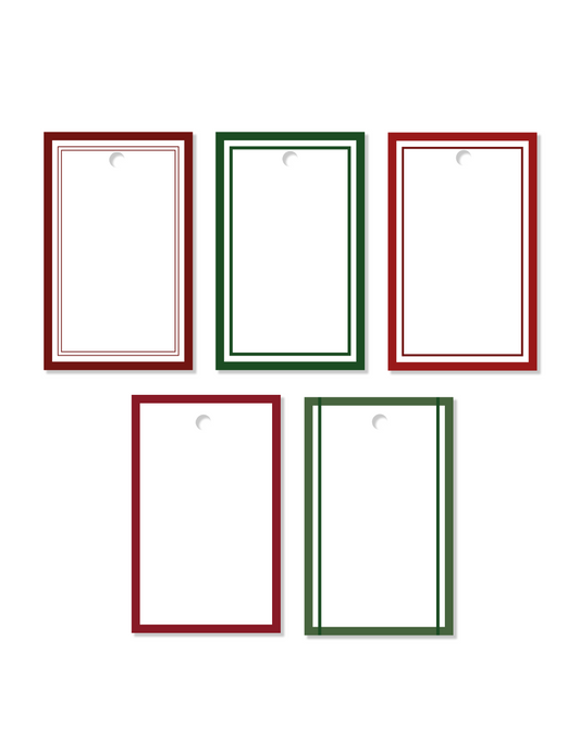 Gift Tags Red and Green borders (n.5)