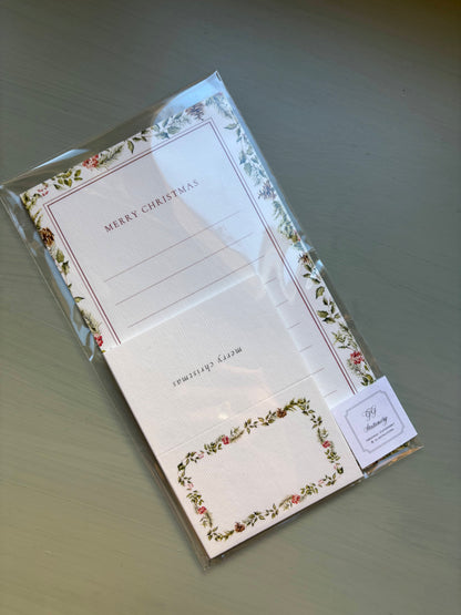 Set da tavola - Merry Christmas (2 menu + 8 segnaposto)