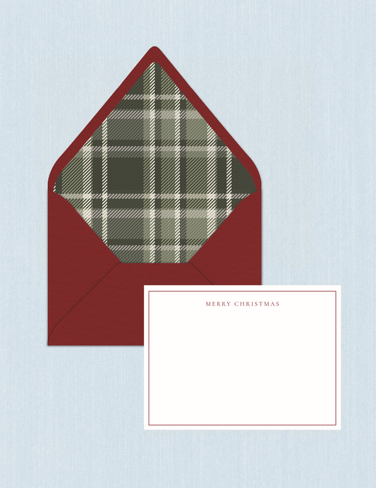 Red Tartan - Merry Christmas Cards (Set da n.5)