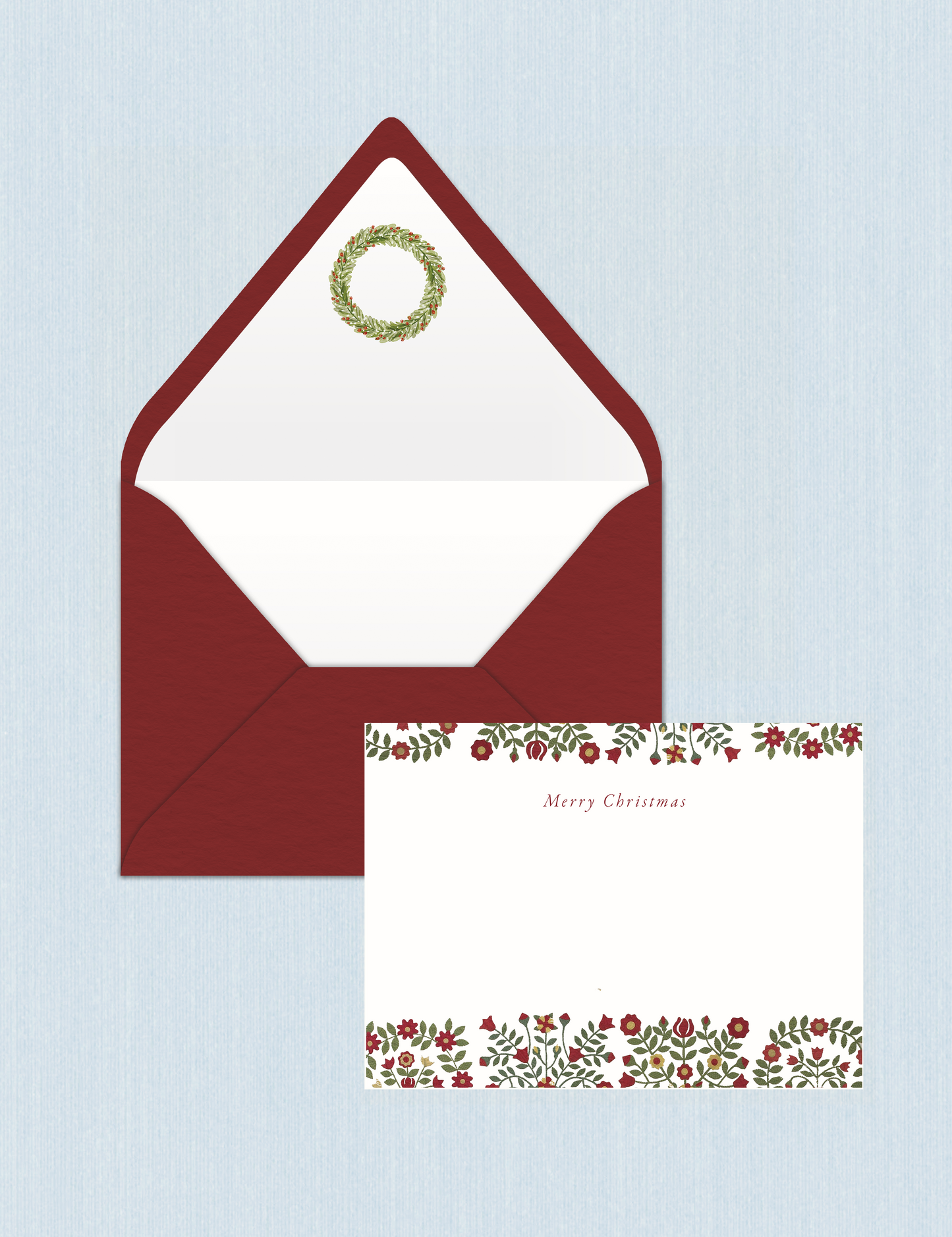 Red Wreath - Merry Christmas Cards (Set da n.5)