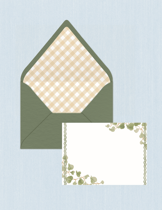 Sage Vichy - Ivy Cards (Set da n.5)