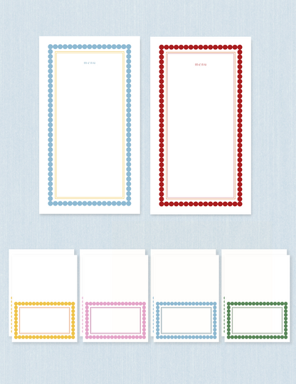 Set da tavola - Balloons (2 menu + 8 segnaposto)