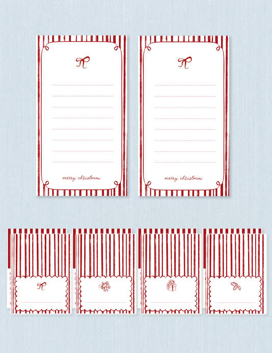 Set da tavola - Stripes (2 menu + 8 segnaposto)