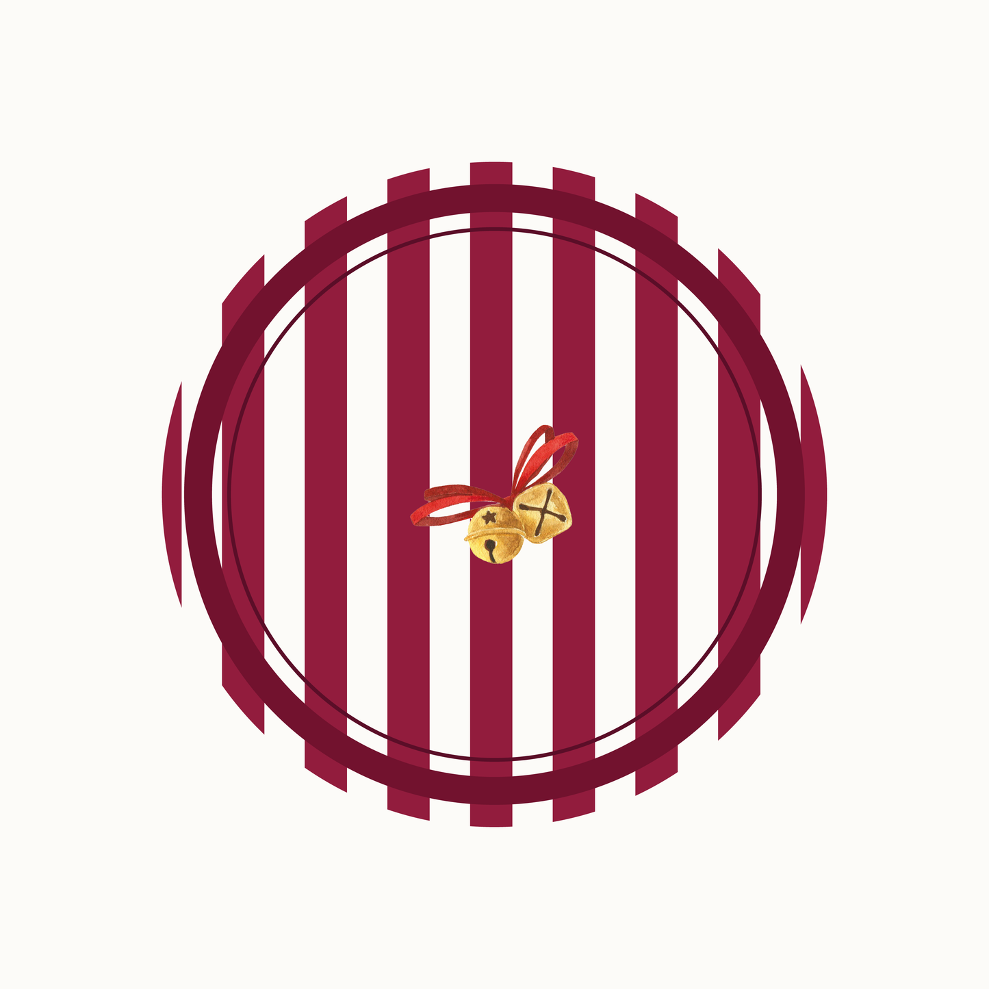 Tovaglietta PVC tonda - Red Bells