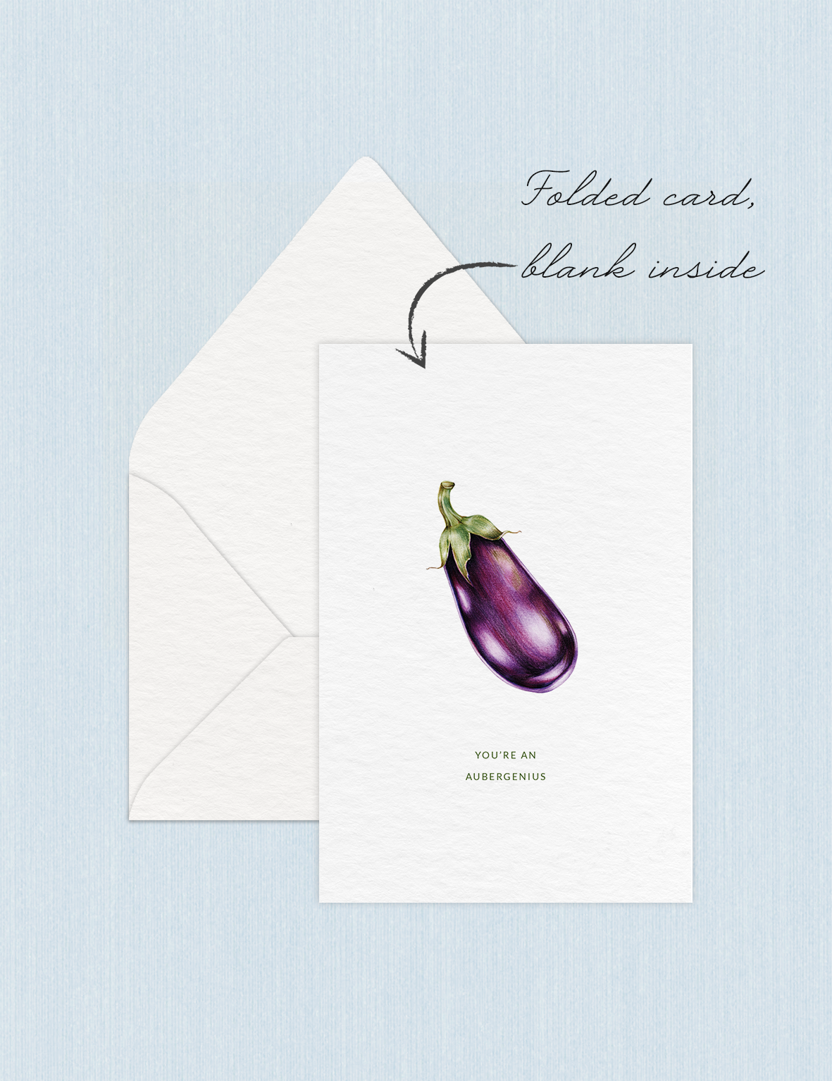 Aubergenius - Foldable Greetings Card