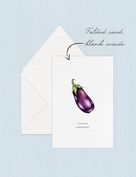 Aubergenius - Foldable Greetings Card