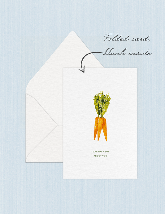 I carrot a lot about you - Foldable Greetings Card