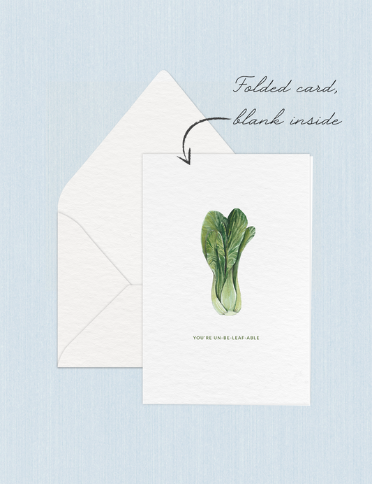 Unbe-LEAF-able - Foldable Greetings Card